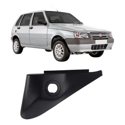 Acabamento Interno Retrovidor Esquerdo Fiat Uno 2009 A 2013 Preto