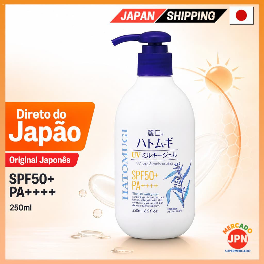 Reihaku Hatomugi Leite UV G SPF50+ Tipo Pump 250ml Direct from JAPAN