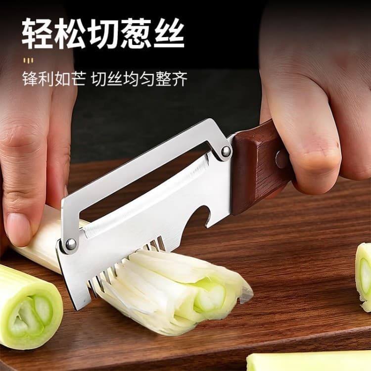 Cortador de cebola em aço inoxidável, cortador de vegetais multifuncional para uso doméstico, cortador de lula, faca de