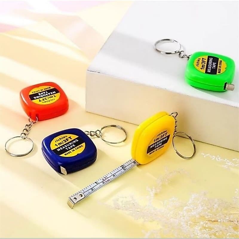 Kit 5/Kit 10/Kit 15/Kit 20  Mini Fita Métrica Retrátil Trena 1 até 1 Metro Fofa Chaveiro Portátil para Mochila