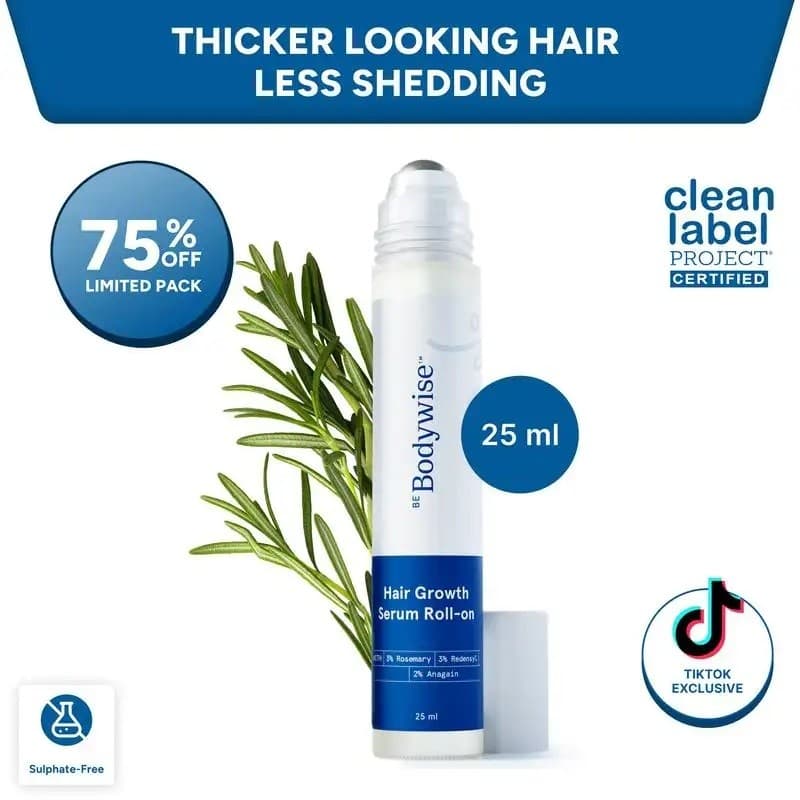 Be Bodywise Hair Serum Roll-On |   Oferta de Black Friday e Cyber Monday BFCM |   3% Alecrim, 3% Redensyl, 2% AnaGain |