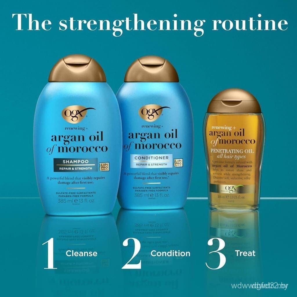 OGXRenewing+Óleo de Argan Marroquino, Óleo de Argan Prensado a Frio para Tratamento e Brilho Capilar, Óleo Hidratante e