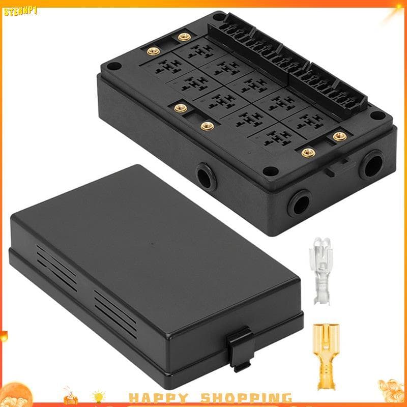 Caixa De Relé De Fusível Automotivo Bloco Universal 12V Para Carro , Caminhão-Suporte Estilo 10 Slots , ATC/ATO De 15