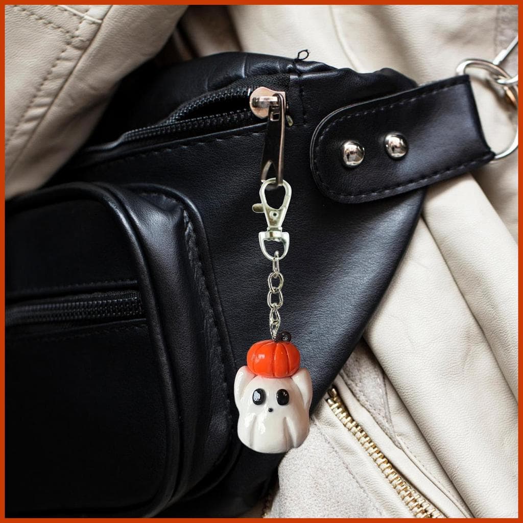 Chaveiro De Abóbora Halloween Bonito Assustador Engraçado Saco De Resina Charme Mochila De Natal Decorações Para Carteir