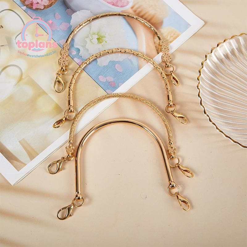 TOPLA 11cm Metal Bolsa Moldura Fecho Alça Redonda Para Acessórios De DIY