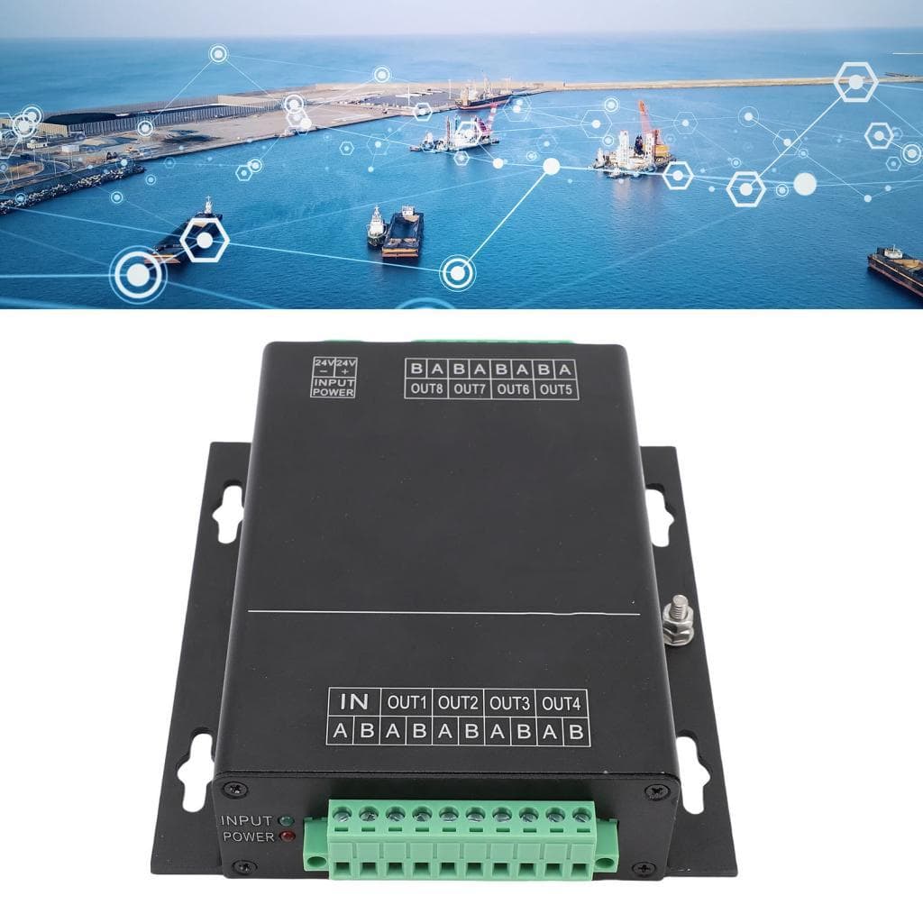 torachel1-BR NMEA918S Distribuidor Buffer Multiplexador 1 em 8 Out Carcaça de liga de alumínio selada NMEA Marine Data