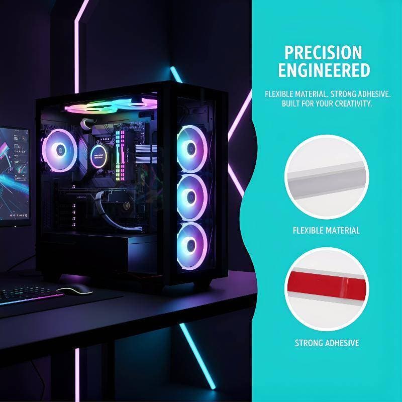 Computador ARGB 5V 3PIN Caso Decorativo Tira LED Barra De Luz De Humor Brilhante Para Configuração De Jogos De Mesa Pers