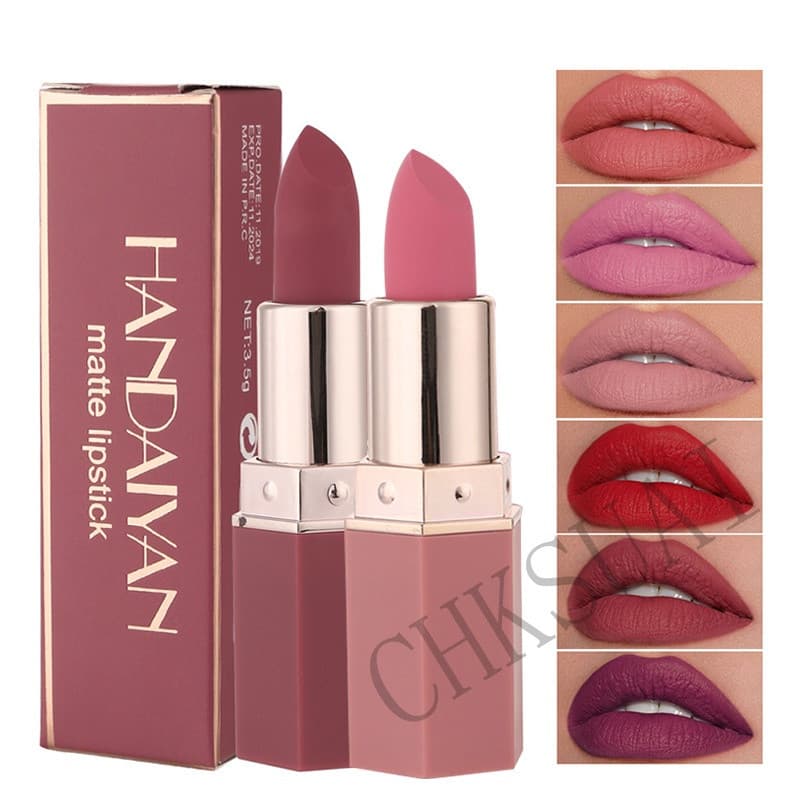 Conjunto De 6 Batons Nude Foscos , Maquiagem Labial À Prova D'água E De Longa Duração