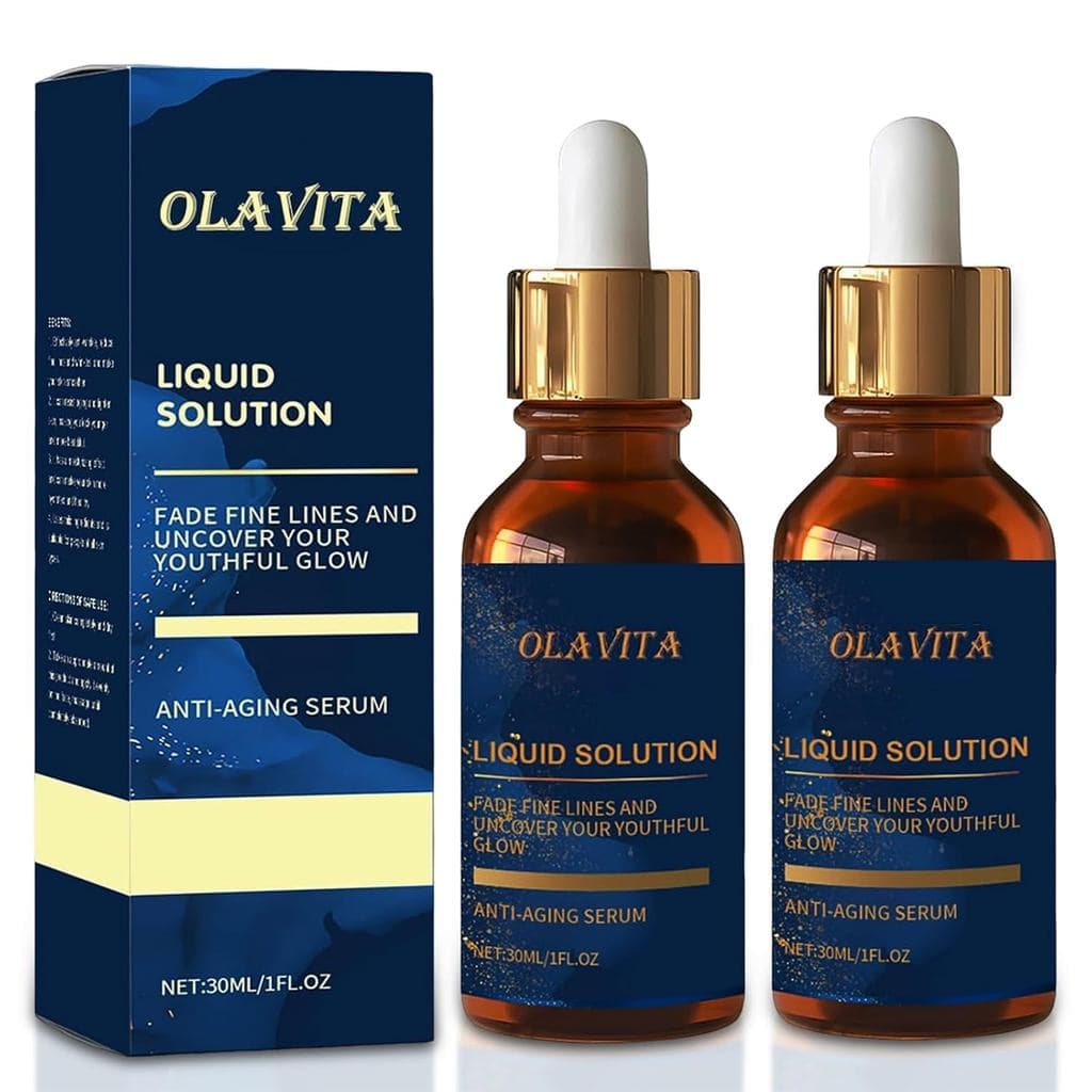 Sérum Antienvelhecimento em Solução Líquida, Pacote com 2 – Sérum Facial Hidratante e Firmador com Vitamina C e Colágeno