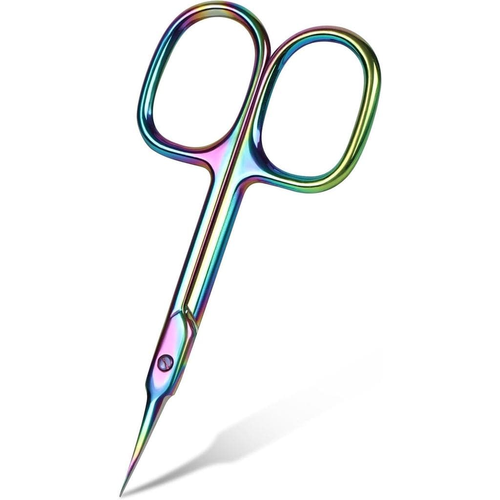 Tesoura de Cutícula URAQT em Aço Inoxidável Profissional, Extra Fina, Curvada e Afiada, Pequena, para Cuidados Pessoais,