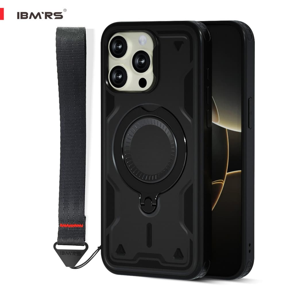 IBMRS iPhone 15 Pro Max 15 15 Plus 15 Capa Magnética , Suporte E Pulseira , Híbrida À Prova De Choque