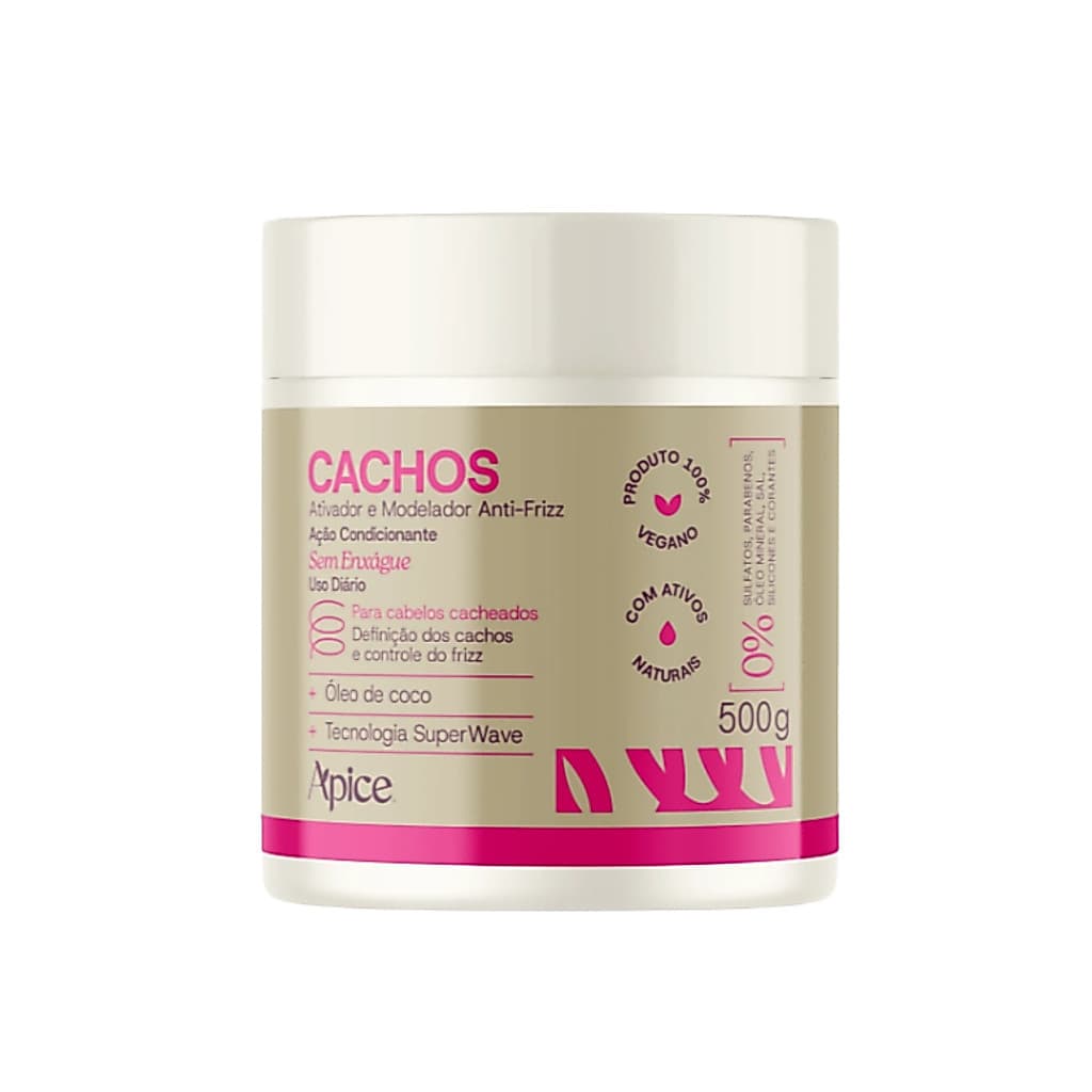 Ativador de cachos Cachos Apice 500G Ativador de cachos Modelador N