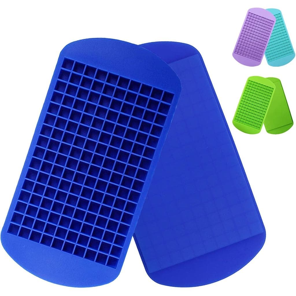 Formas de Gelo de Silicone LeeYean, Pacote com 2, 160 Formas Pequenas para Cubos de Gelo, Fácil Remoção, Gelo Picado par