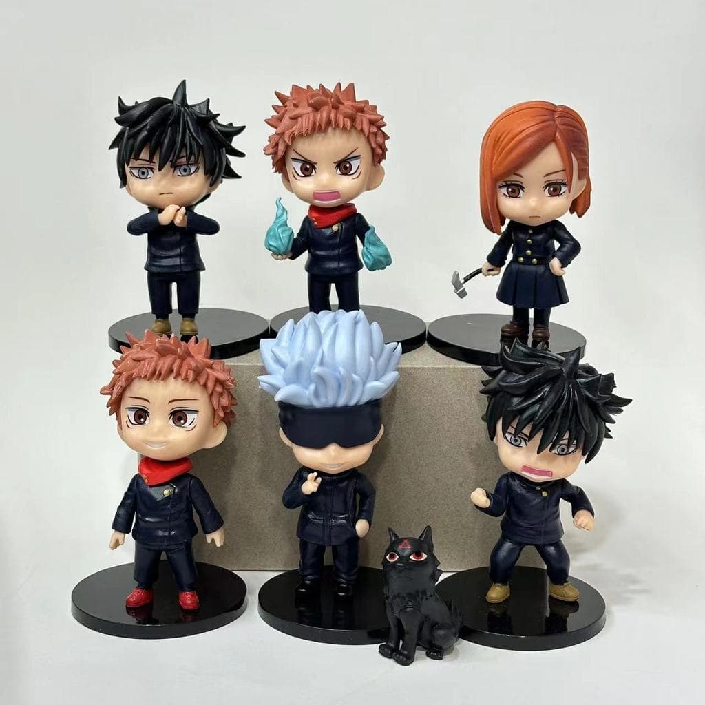 6 feitiços de volta à guerra figuras Gojo Satoru Fuhu Anime mercadoria cápsula brinquedos boneca brinquedo modelo orname