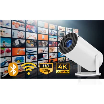 Promoção Projetor Portátil Sem fio Hy300 Ultra HD 4k Bluetooth Wifi Tv Box,Celular,Xbox,Playstation  I A