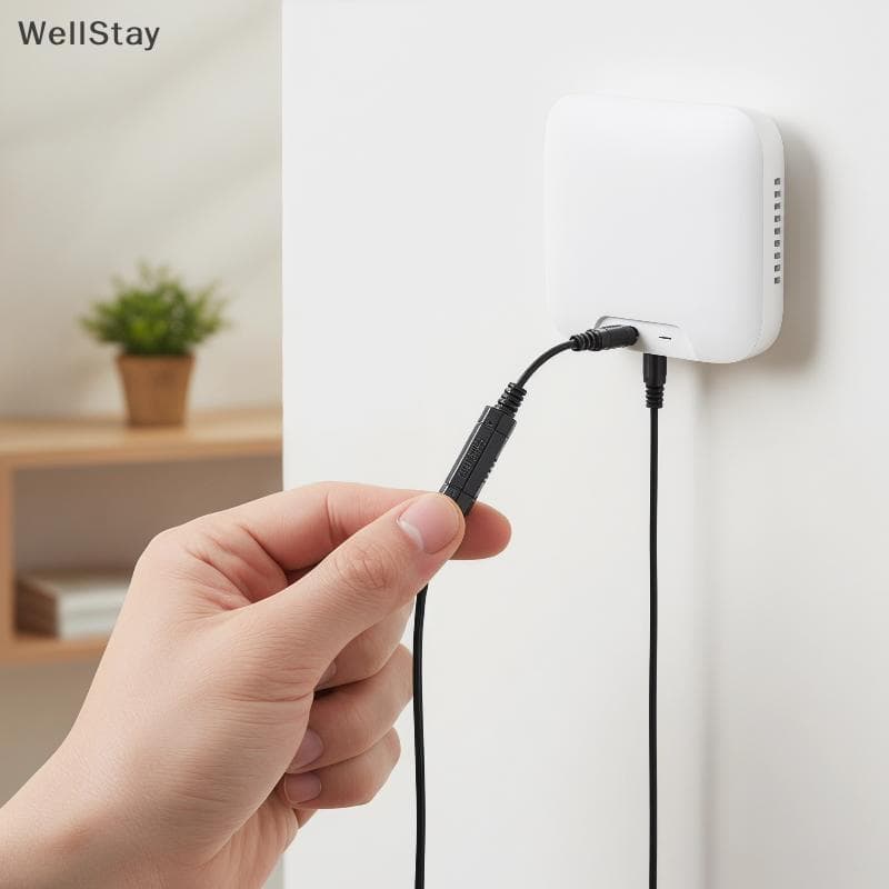 [WellStay] Cabo De Alimentação DC De Reinicialização Automática Do Roteador Ciclo 24H Chip Inteligente Concha ABS Duráve