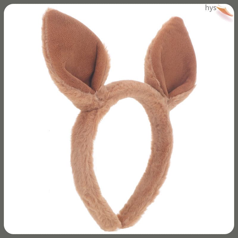 🎀 Acessório de Orelhas de Animal Marrom 1Set para Halloween