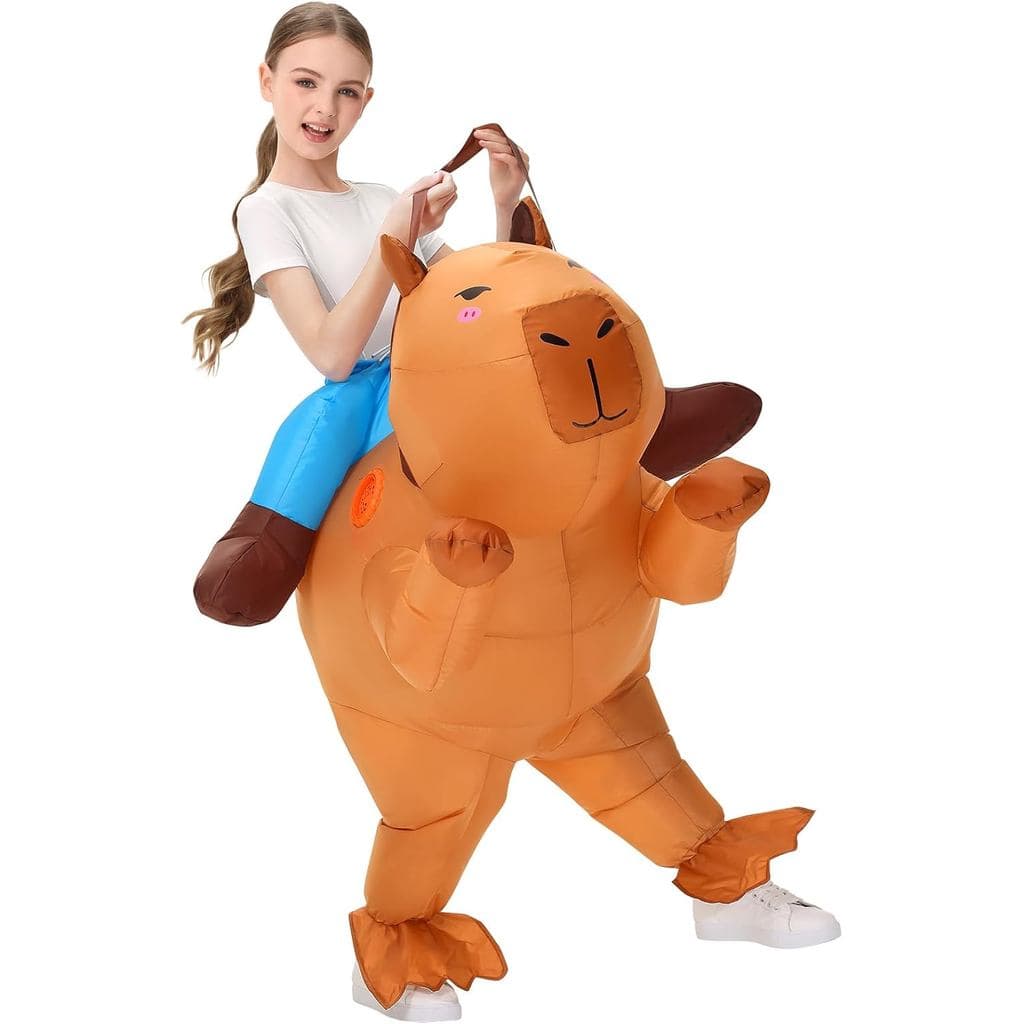 Fantasia Inflável de Capivara para Crianças, Fantasias Infláveis para Halloween, Fantasias Divertidas de Animais para Me