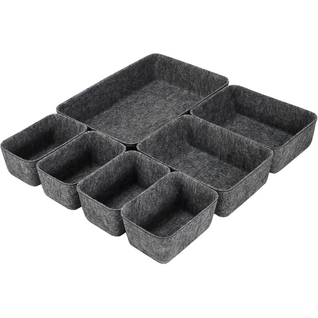 Conjunto de Divisórias para Organizador de Gavetas de Mesa, Organizadores de Gavetas para Cozinha, Banheiro e Escritório