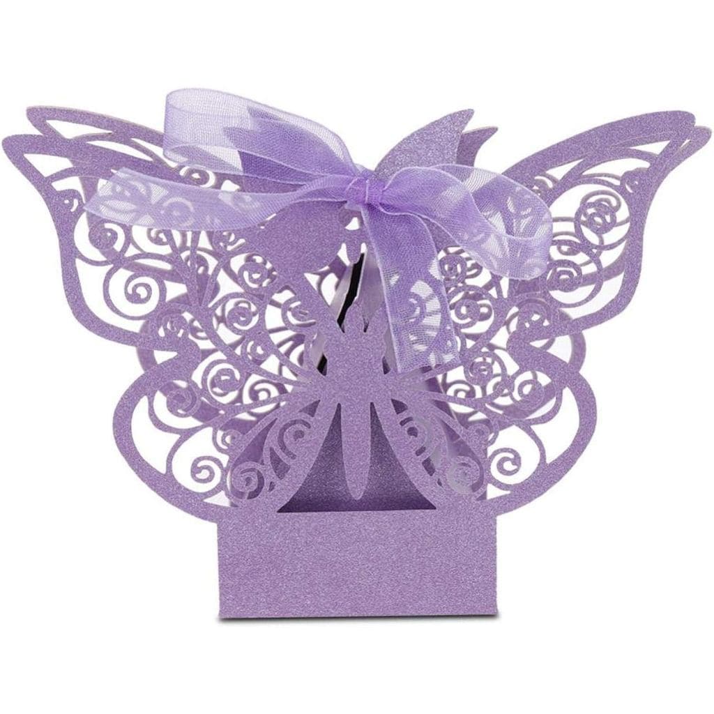 Caixas de Papel Fafeicy, Elegantes Porta-Doces para Casamento e Aniversário, Azul Claro, 100 Unidades