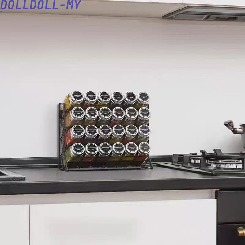 Rack De Temperos De 4 Prateleiras Montado Na Parede De Aço Inoxidável Para E Garrafas Pequenas