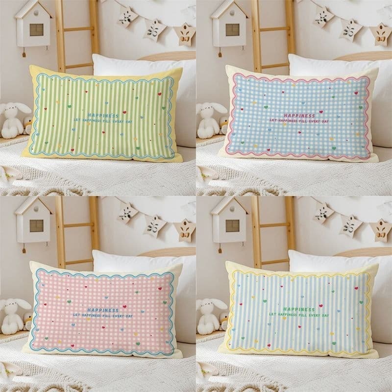 Dot Polka dot fronha listrado sofá decoração ornamentos fronha quarto almofada macia Super macio travesseiro lombar deit