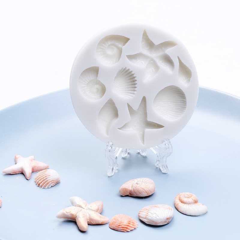 Molde de Silicone KALAIEN em Forma de Concha para Fondant, Bolo, Sabonete, Ferramentas de Decoração, Artesanato, Chocola