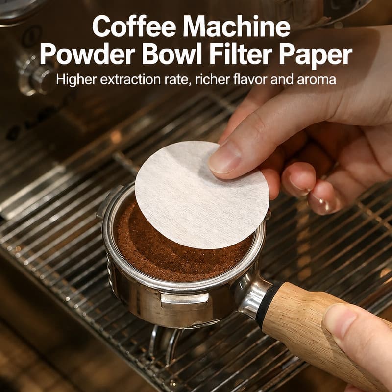 Papel de filtro para distribuição secundária de água 51/53/56/58mm para cafeteira