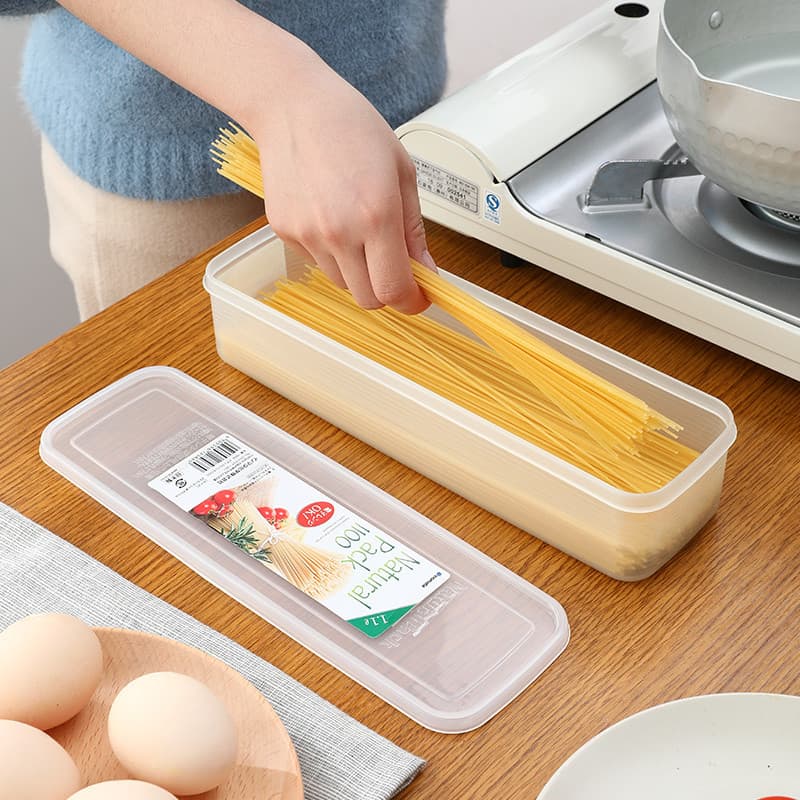 Meiman mobiliário doméstico caixa de armazenamento de macarrão macarrão caixa de manutenção fresca cozinha grau alimentí