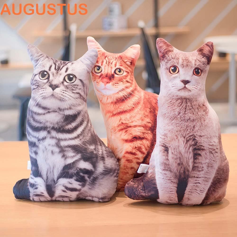 AUGUSTUS Almofada Simulação Gato Bonito Sofá Casa Decorativa Dormir Cama Criativo Lance Travesseiro