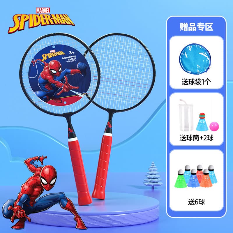 Raquete de Badminton infantil do Homem-Aranha 2 genuína Disney Sophia Alunos do ensino fundamental dedicados de 6 a 12 a