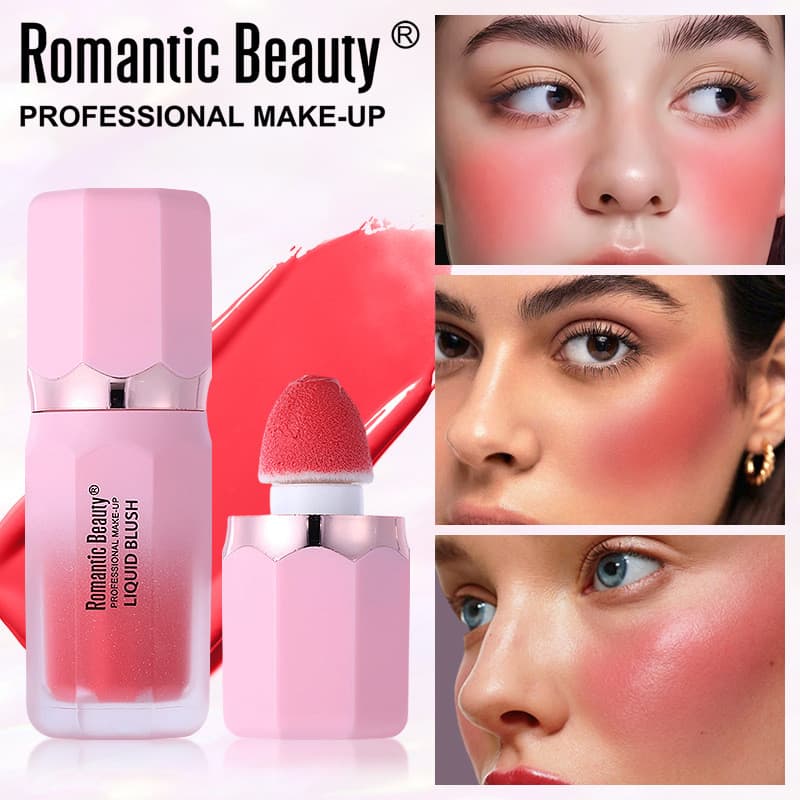 Blush líquido em tons de rosa, blush em bastão com brilho multiuso, blush nude mate iluminador, maquiagem de cor natural