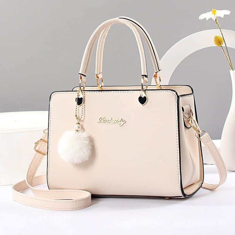 Bolsa de Ombro Transversal Feminina, Bolsa Simples, Bolsa para Mães de Meia-Idade, Bolsa Quadrada de Couro PU, Bolsa com