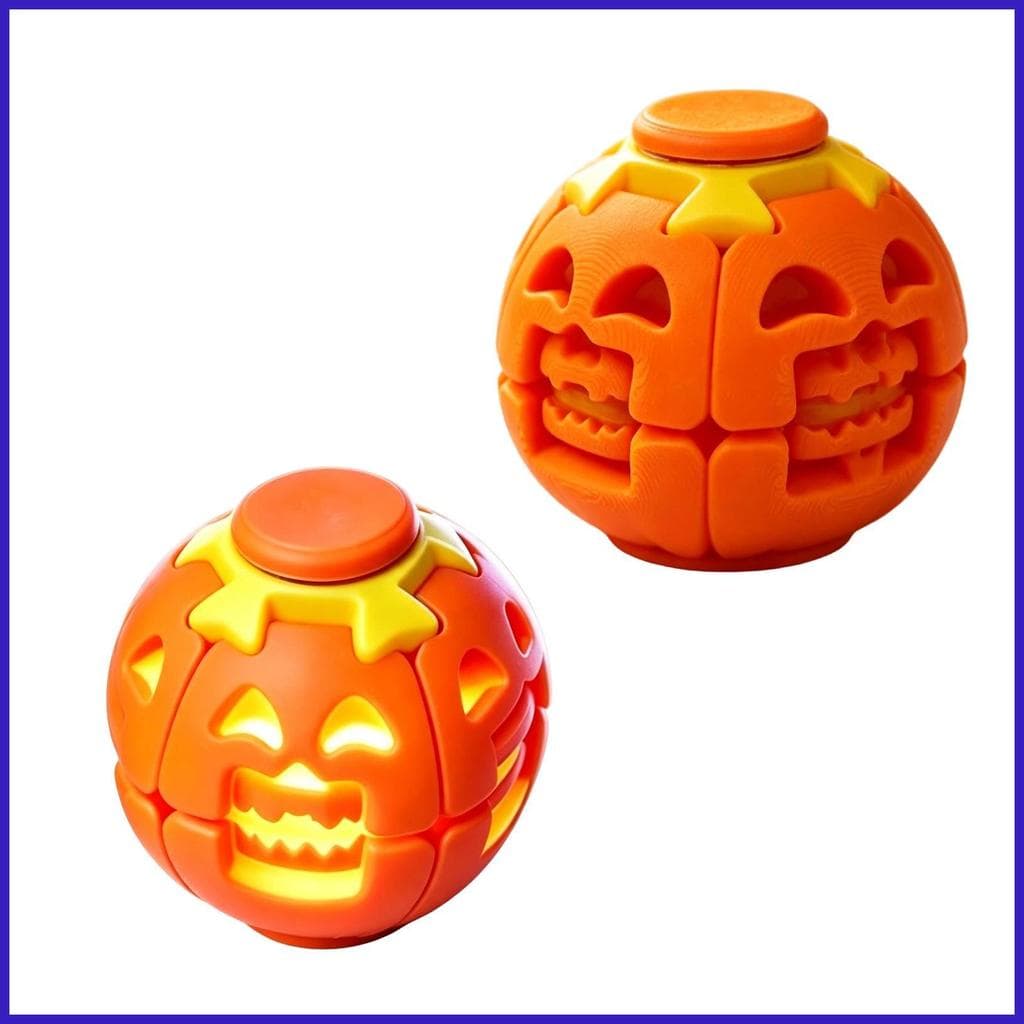 Imprensa E Rotação Bolas Portátil Engraçado Halloween Abóbora Sensorial Girando Bola Brinquedo Para Casa Escola Escritór