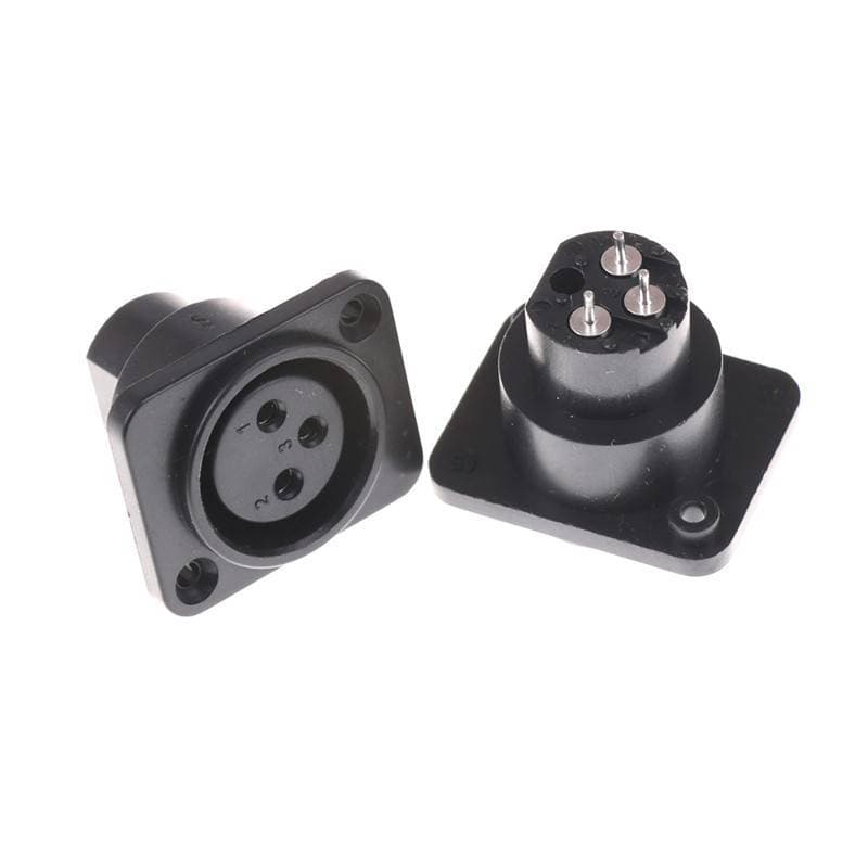 2pcs XLR Fêmea Ja 3 Pinos 3 Pólos Montagem Em Painel Chassi Conector Soet