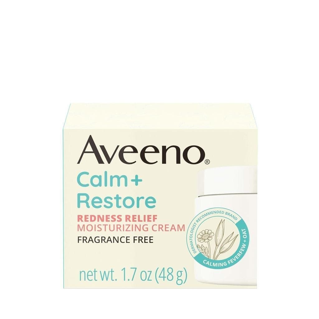 Aveeno Calm+Restore Hidratante Facial para Alívio da Vermelhidão, Não Comedogênico, com Ceramidas e Vitamina B5, Hidrata
