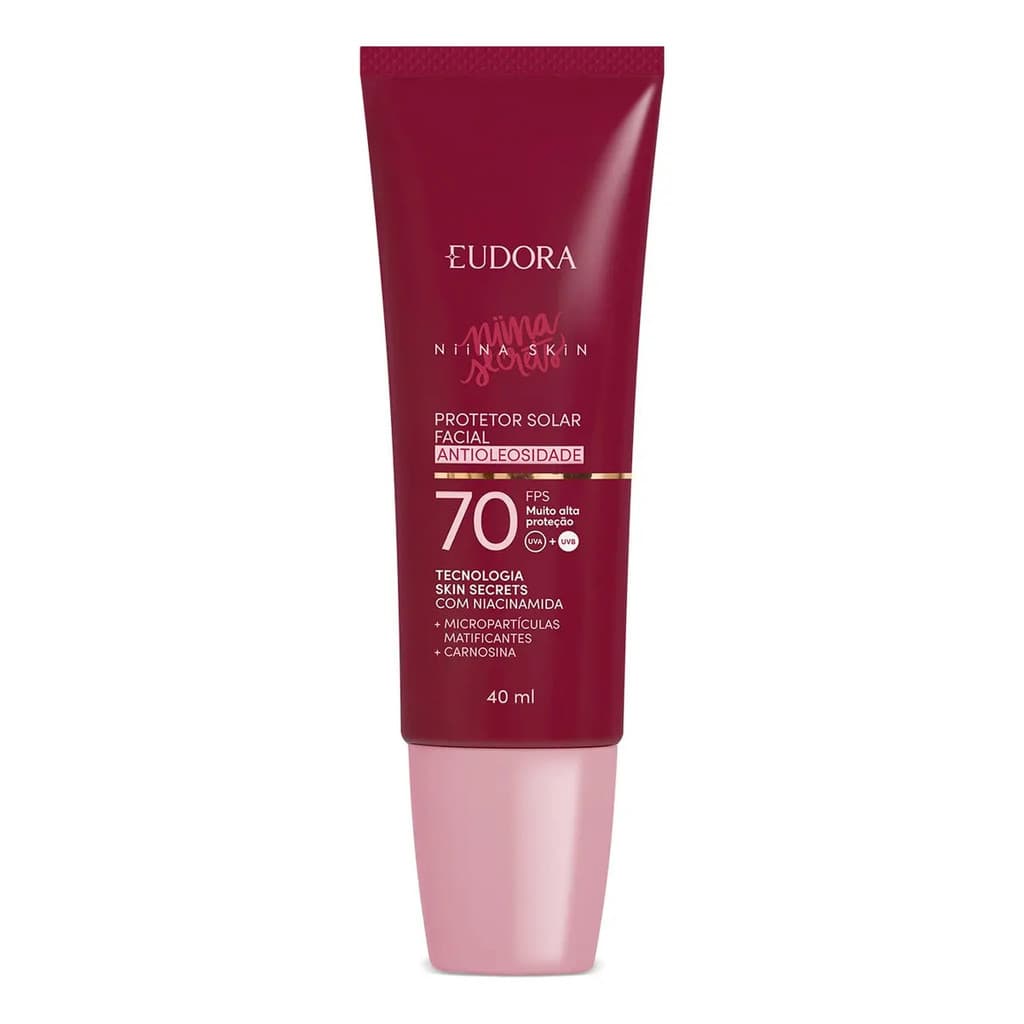 Protetor Solar Facial Antioleosidade Fps 70 Niina Skin 40ml Eudora Unidade