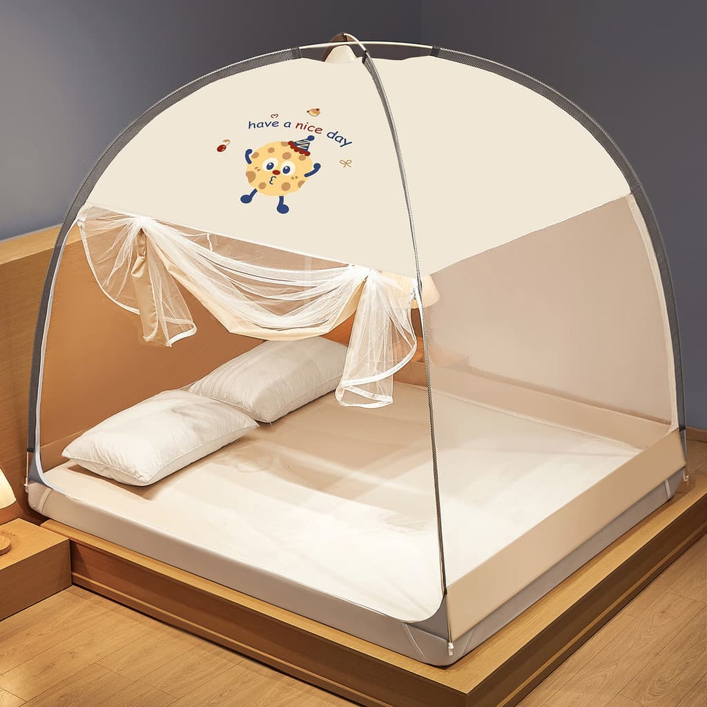 Amazon Grande Espaço U Porta Sem Instalação Confortável Respirável Anti-Mosquito Magic Yurt Mosquiteiro