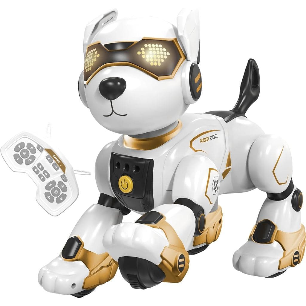 Brinquedos de Cão Robô para Crianças, Cão Robô com Controle Remoto, Controle por Voz e Toque, Brinquedo Robótico Interat