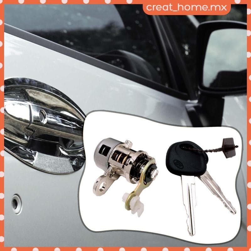 [Creat_home] Copo De Fechadura De Porta De Cilindro Com 2 Chaves Veículo Portátil Fácil Instalação Automóvel Lateral De