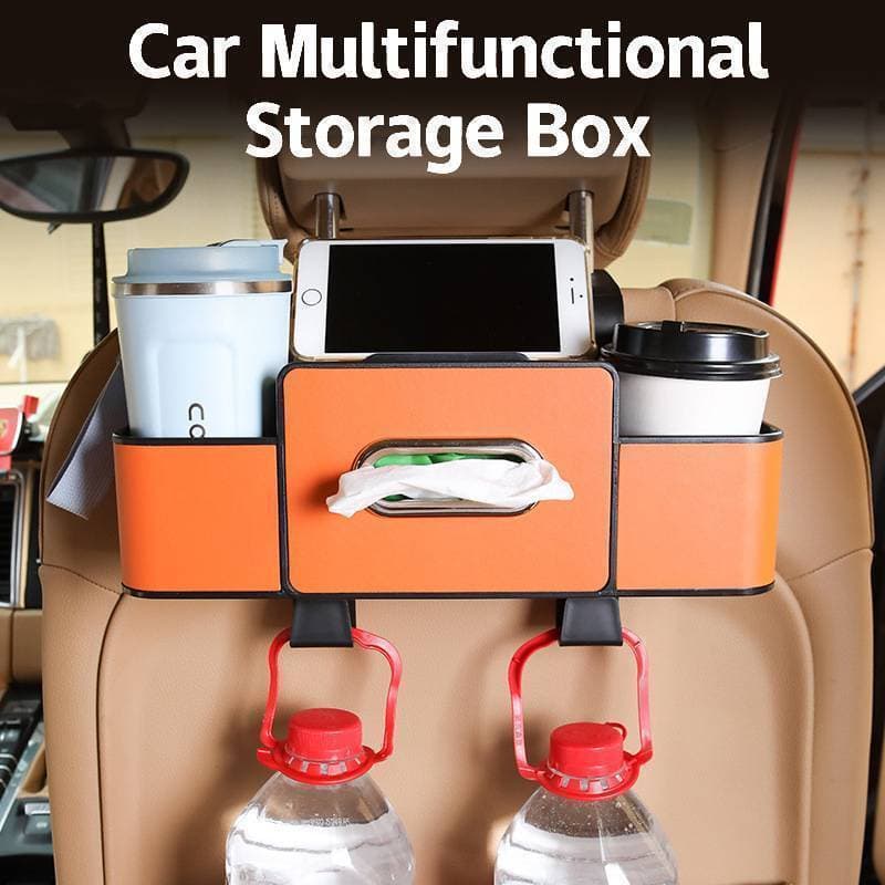Organizador De Base De Carro Multifuncional , Bolsa De Armazenamento Interior De Couro , Assento Pendurado , Suporte De