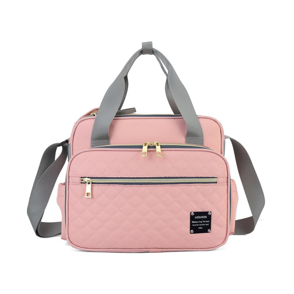 LEQUEEN Nova Bolsa Multifuncional Impermeável de Grande Capacidade para Mães, Bolsa de Ombro e Transversal