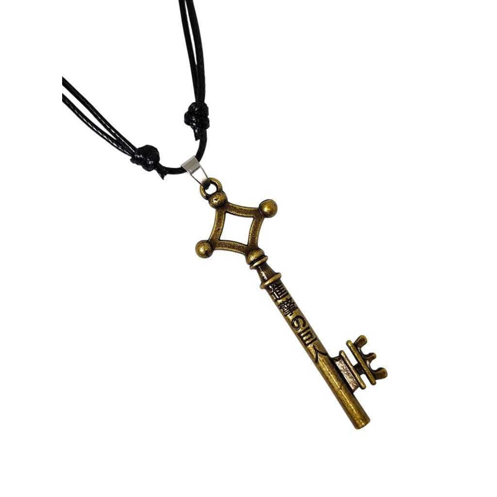 Colar de corda ajustável com chaveiro Eren Jaeger Attack on Titan presente de anime