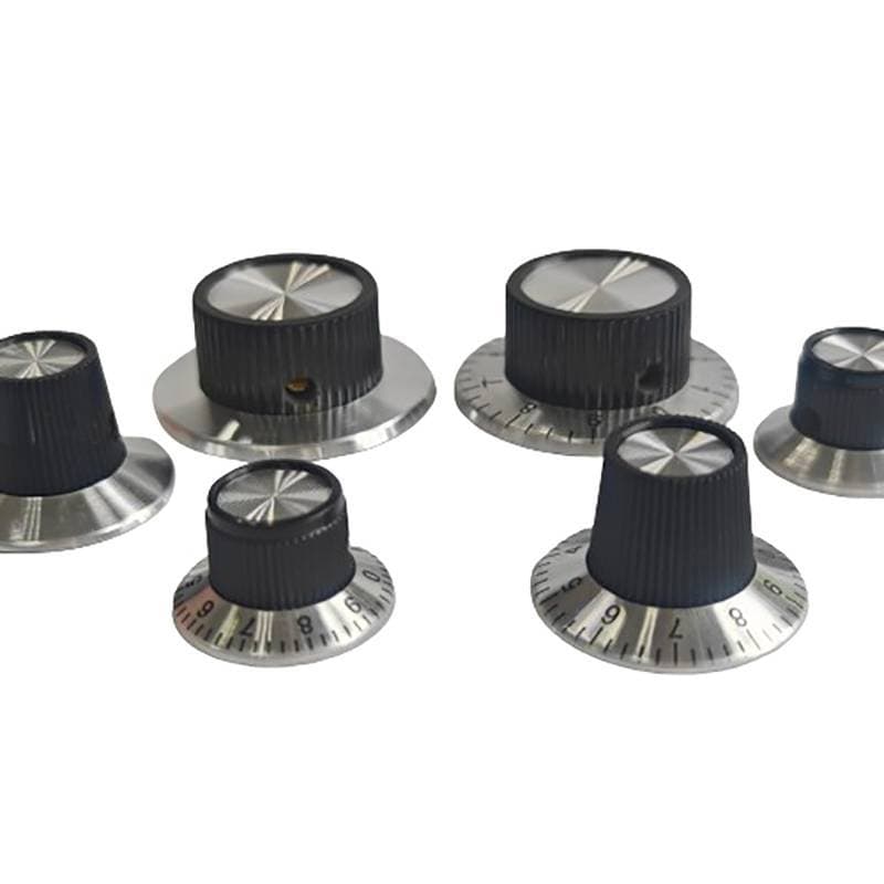 qo 1 Peça 6MM Botão De Pedal De Efeito De Eixo Acessórios DIY Cromado Top Vintage Guitarra Amplificador Indicação br