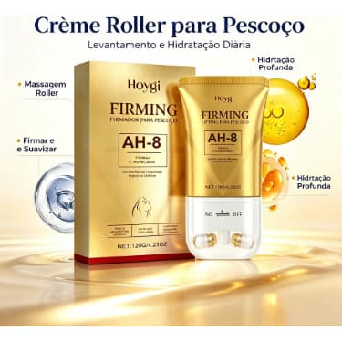 [YCZ AH ‐ 8] Creme Firme Para Pescoço 120g Com Aplicador De Rolo Massageador Cosmético