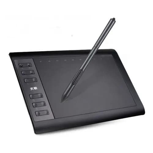Mesa Digitalizadora 10moons 1060plus Pronta Entrega+brindes Cor Preto