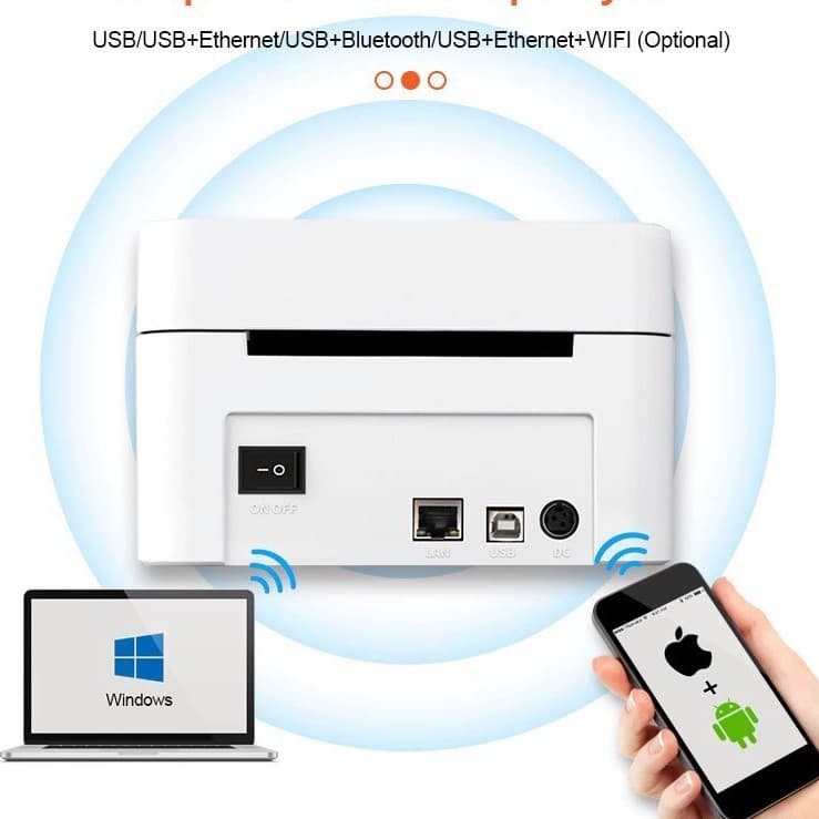 Impressora De Etiquetas Térmica USB + Bluetooth