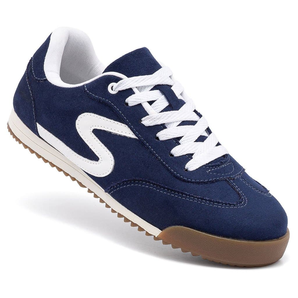 Tênis Feminino Casual Camurça Detalhe Lateral Moderno Moda Solado Antiderrapantem Original