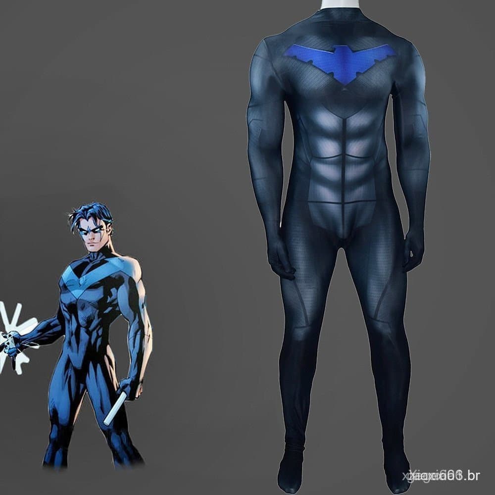 Fantasia de Cosplay do Night Wing da DC Comics H8LS
