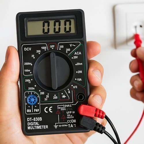 Multimetro Digital Portatil Medidor Eletrico Display Lcd Alta Precisao Preto
